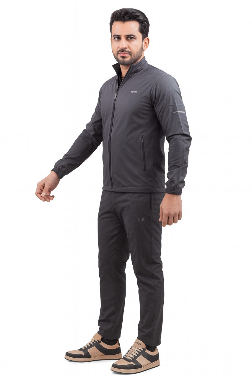 Men's Tracksuit Cotton Blend Regular Fit Zip Closure with 2 Side Zipper Pockets